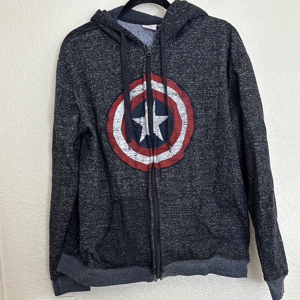 Marvel Red and Blue Captain America Shield Jacket